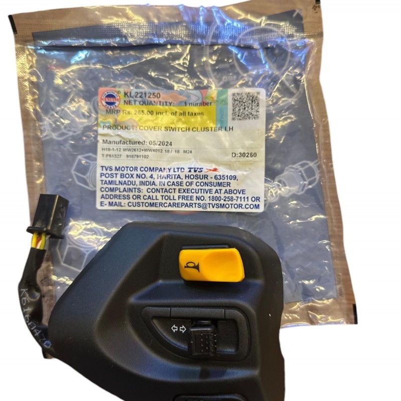 Kumanda Düğme Sol Komple - TVS Jupiter 125 (KL221250) Kumanda Düğme Sol Komple - TVS Jupiter 125 (KL221250), Elektirik Grubu %f