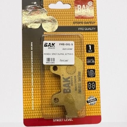 BAK Disk Fren Balatası (Yarı Sinterli) - Honda Spacy 110, ActivaS, Alpha 110, Fren Grubu %f