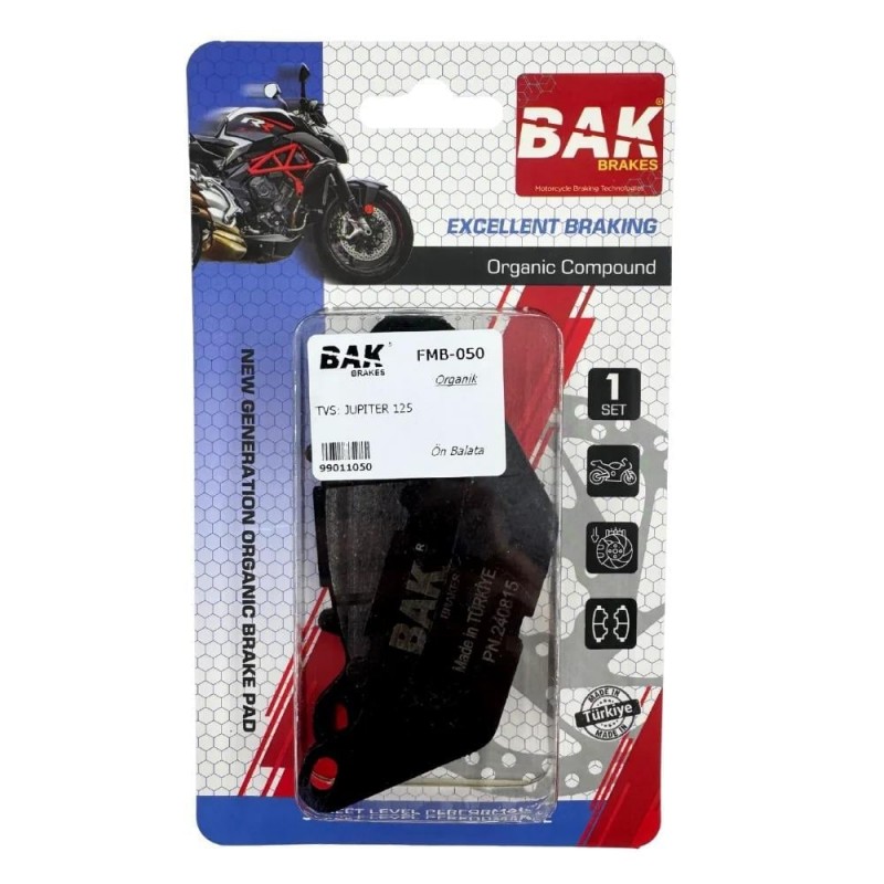BAK Disk Fren Balatası Organik - TVS Jupiter 125 BAK Disk Fren Balatası Organik - TVS Jupiter 125, Fren Grubu %f