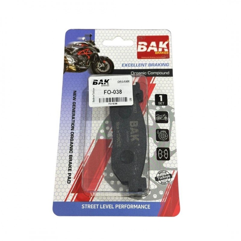 DİSK FREN BALATA ARKA ORGANİK BAK YAMAHA Xmax 250 DİSK FREN BALATA ARKA ORGANİK BAK YAMAHA Xmax 250, Fren Grubu %f
