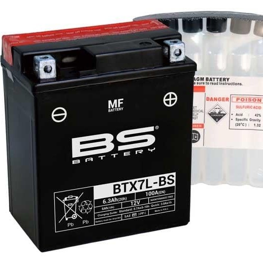 BS Akü BTX7L-BS - Honda Cbf 150, Spacy 110, ActivaS 125, Alpha 110, YBR, Fizy, Yamaha YZF R25, MT-25 BS Akü BTX7L-BS - Honda Cbf 150, Spacy 110, ActivaS 125, Alpha 110, YBR, Fizy, Yamaha YZF R25, MT-25