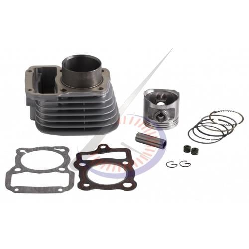 SİLİNDİR KOMPLE [NY PİSTON] 15 PERNO [56,5 mm] [YÜK:69 mm] 125cc CG, Silindir - Üst Kapak Grubu %f