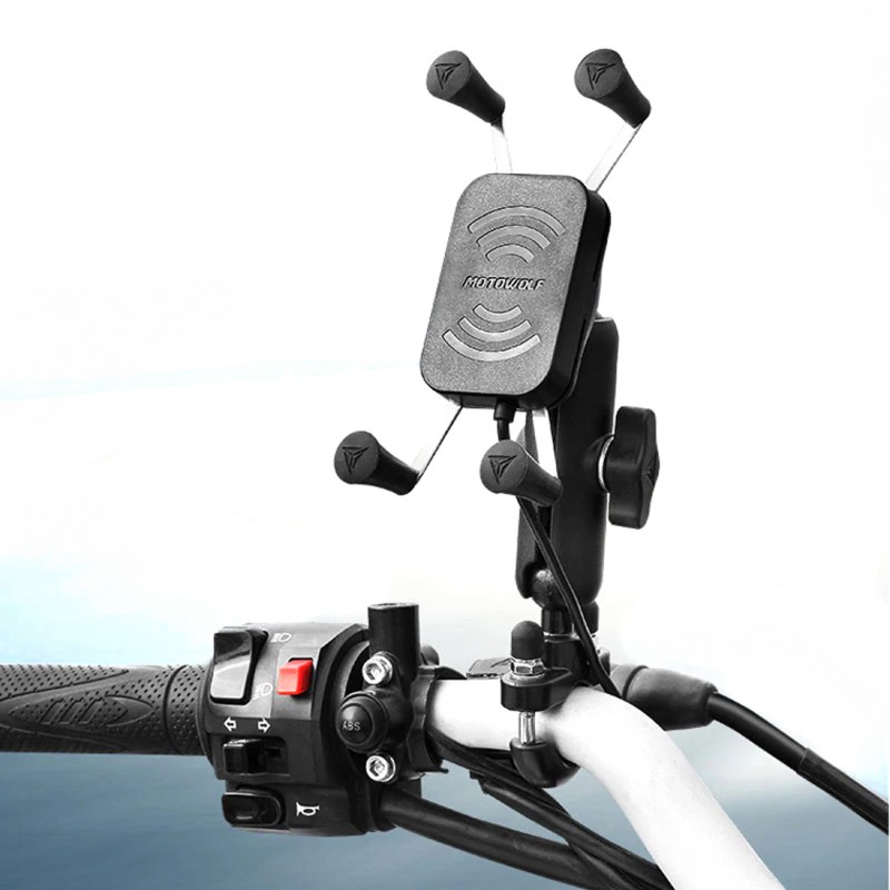 Motowolf Gidon Bağlantılı Wireless Şarjlı Telefon Tutucu Motowolf Gidon Bağlantılı Wireless Şarjlı Telefon Tutucu,KNMASTER Telefon Ve Navigasyon Tutucular %f