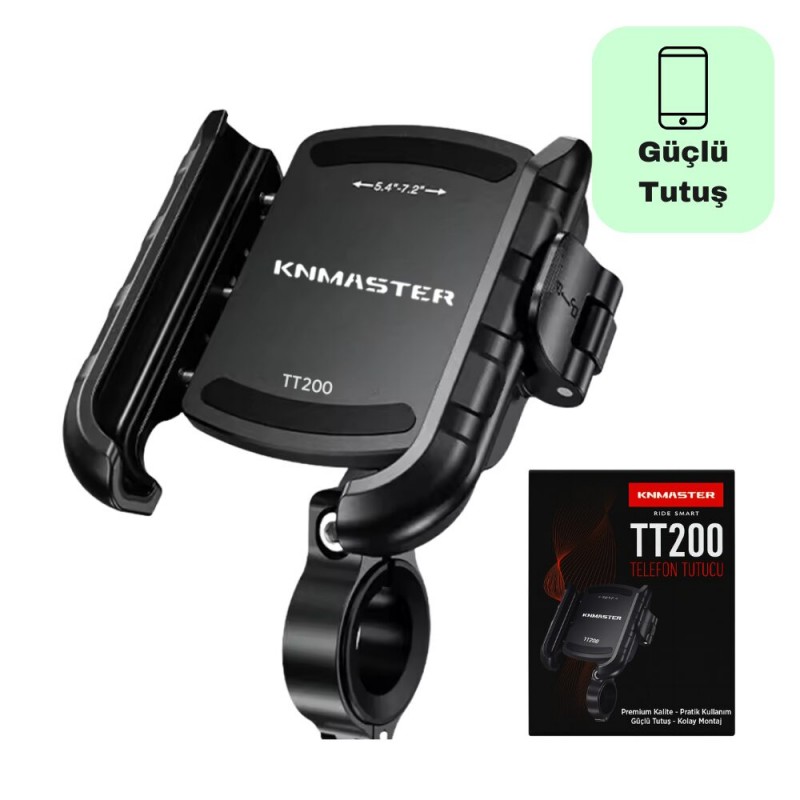 Knmaster TT-200 Tüm Motosikletlere Uyumlu Telefon Tutucu Knmaster TT-200 Tüm Motosikletlere Uyumlu Telefon Tutucu,KNMASTER İntercom %f