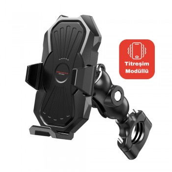 KNMASTER TT-880 Titreşim Önleyicili Motosiklet Telefon Tutucu