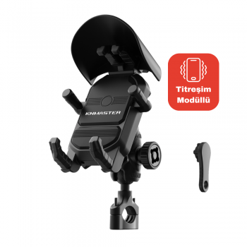 KNMASTER TT-830 Titreşim Önleyicili Motosiklet Telefon Tutucu