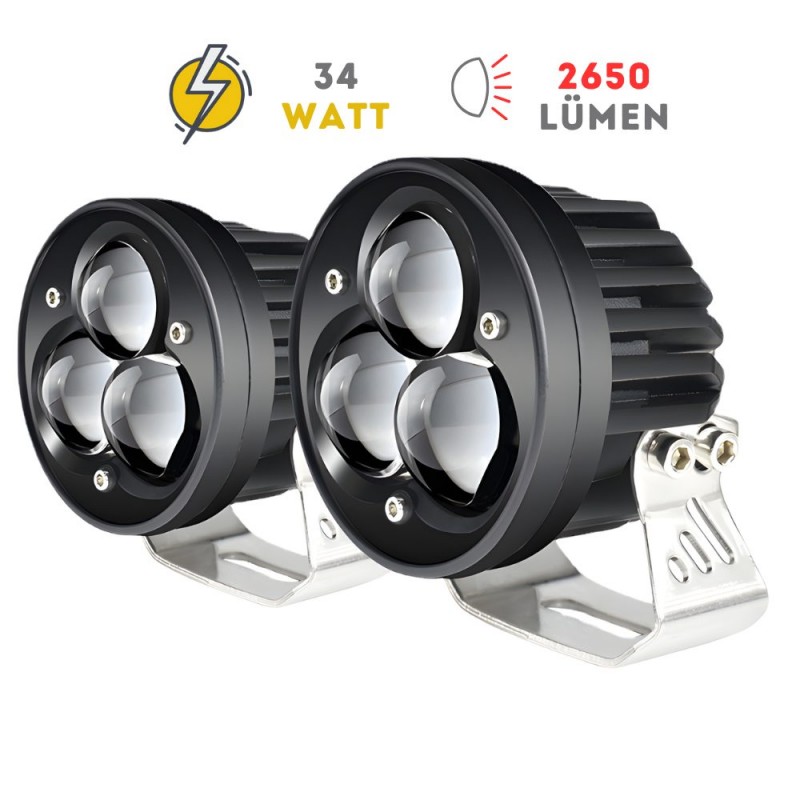 Knmaster Triplebird 34W Çift Renkli Motosiklet Led Sis Farı Knmaster Triplebird 34W Çift Renkli Motosiklet Led Sis Farı,KNMASTER Sis Farı %f