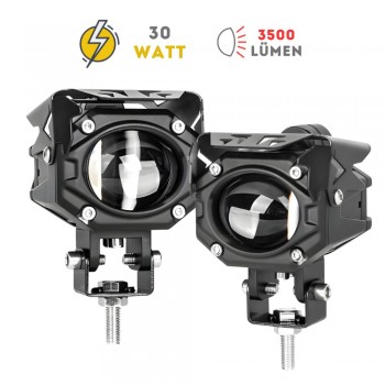 Knmaster Scorpion 30W 3 Renkli Motosiklet Led Sis Farı