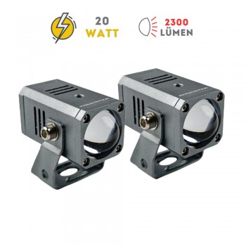 Knmaster Scori 20W 3 Renkli Motosiklet Led Sis Farı