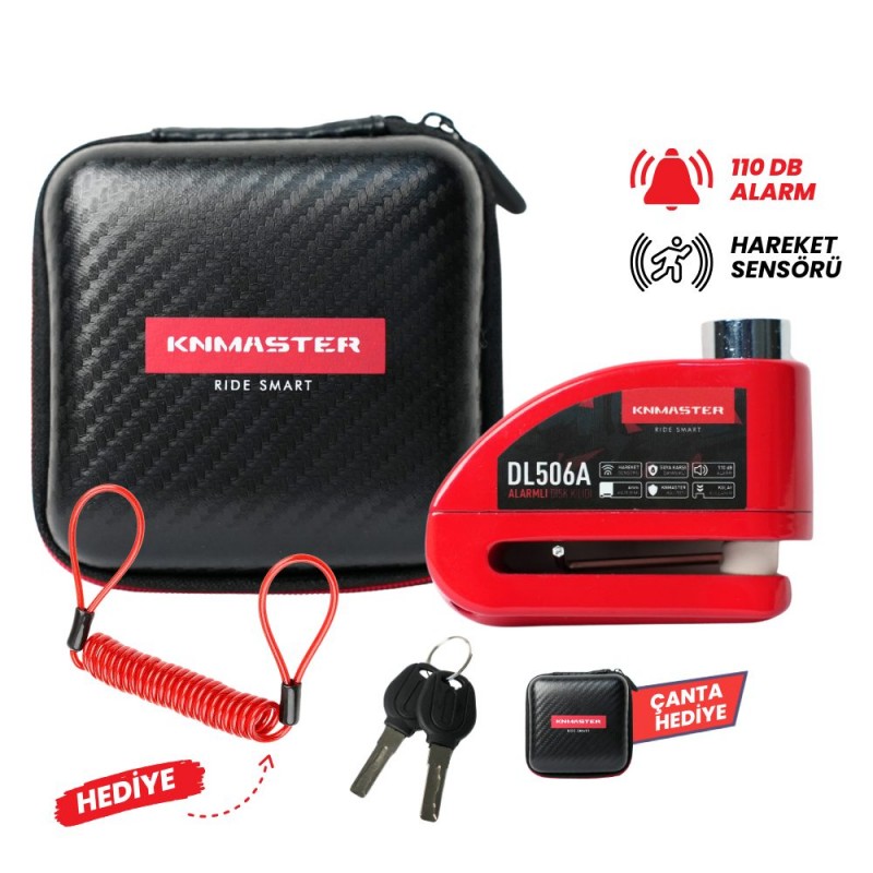 KNMASTER DL506A 6mm Alarmlı Disk Kilidi | Hatırlatma Kablosu ve Taşıma Çantası Hediye KNMASTER DL506A 6mm Alarmlı Disk Kilidi | Hatırlatma Kablosu ve Taşıma Çantası Hediye,KNMASTER Kilit-Güvenlik %f