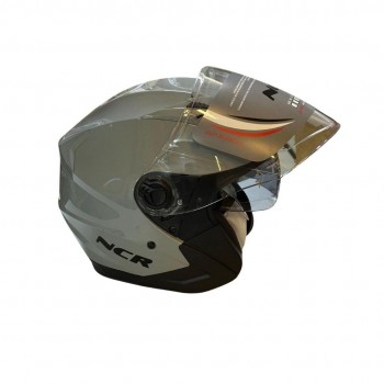 Yarım Kask Ncr-708 Vizör Gözlüklü Nardo Gri