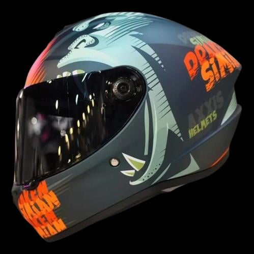 Axxis Kask Fullface Draken S Simian B6 Matt Green XL,MOTOR İCİN HERŞEY Kask %f