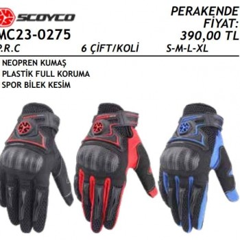 Eldiven MC23 Neopren Kumaş Plastik (Full Koruma)