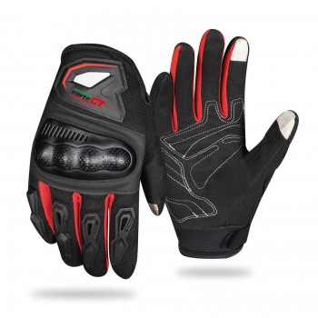 Forte GT RS02 (Korumalı) Mevsimlik Eldiven Siyah-Kırmızı L