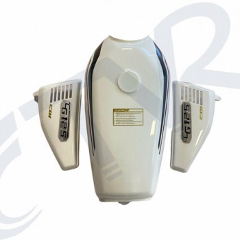 AGK- CG 125 BEYAZ BENZİN DEPOSU ŞAMANDIRASIZ + YAN KAP. AGK- CG 125 BEYAZ BENZİN DEPOSU ŞAMANDIRASIZ + YAN KAP.