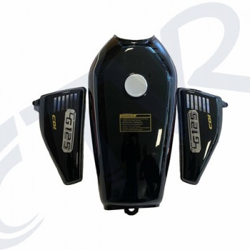 AGK- CG 125 SİYAH BENZİN DEPOSU ŞAMANDIRASIZ + YAN KAP. AGK- CG 125 SİYAH BENZİN DEPOSU ŞAMANDIRASIZ + YAN KAP.