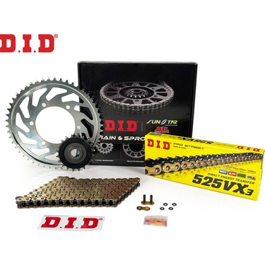 Dıd Zincir Dişli Seti Hyosung Gt 650 (650 Cc) (2004-2015) / Zincir : DID-525VX3 (GOLD)-108 / Dişli: Jt (15T-44T) Dıd Zincir Dişli Seti Hyosung Gt 650 (650 Cc) (2004-2015) / Zincir : DID-525VX3 (GOLD)-108 / Dişli: Jt (15T-44T)