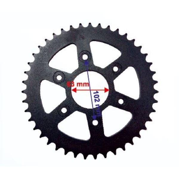 ARKA DİŞLİ 520-43T İÇ 63 mm 6 DELİKLİ BAJAJ DOMİNAR 400 - KTM DUKE 390 ÖM