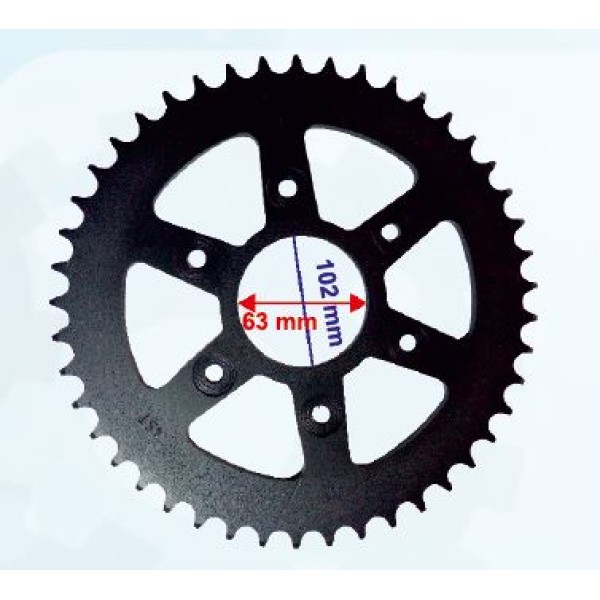 ARKA DİŞLİ 520-45T İÇ 63 mm 6 DELİKLİ BAJAJ DOMİNAR 400 - KTM DUKE 390 ÖM