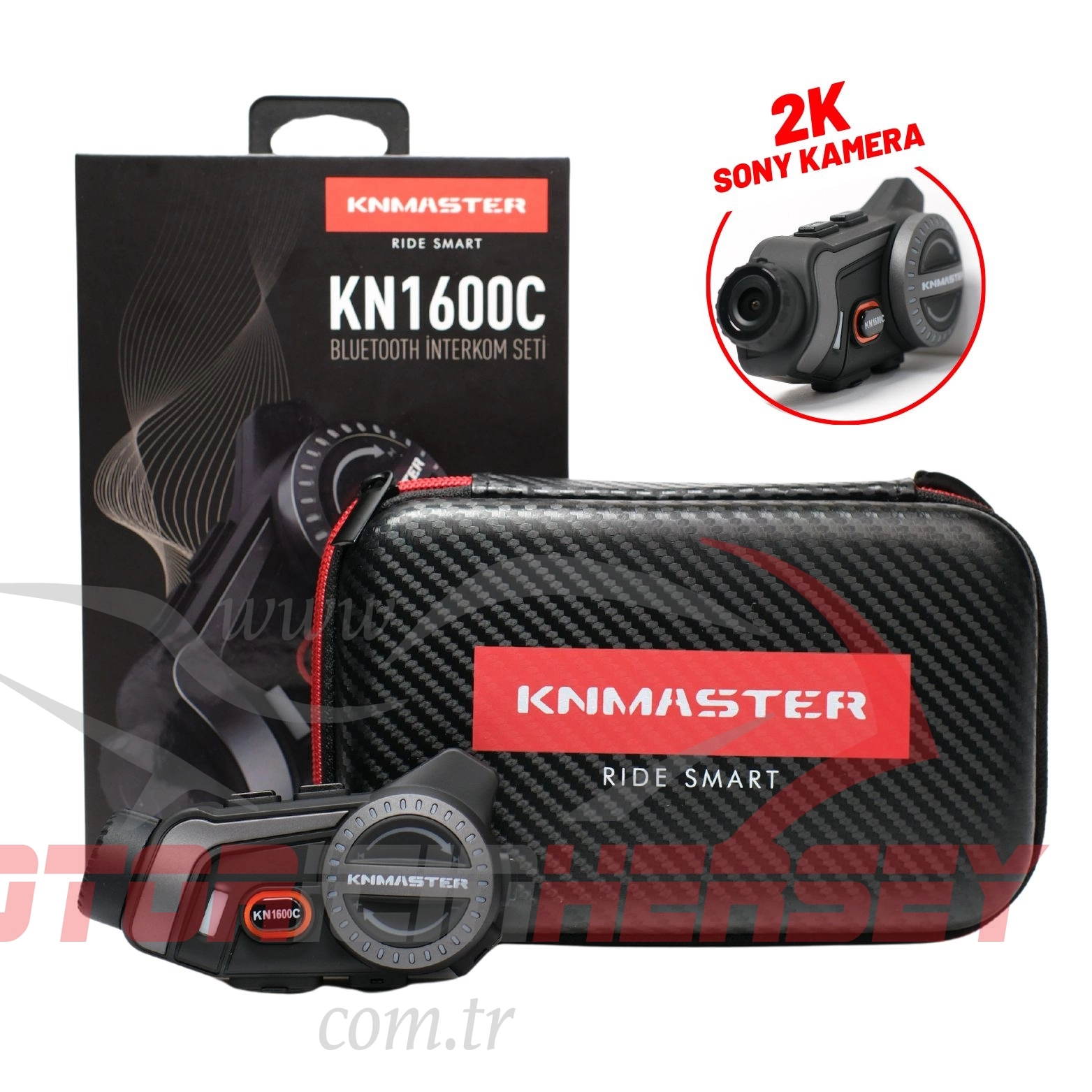 KNMASTER KN1600C Kameralı Motosiklet Kask İnterkom Bluetooth İntercom Kulaklık Seti