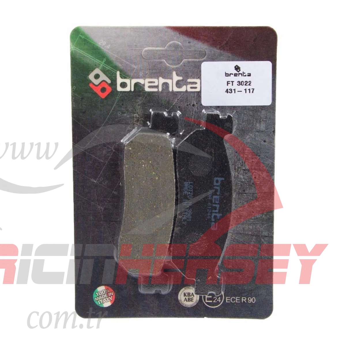 Brenta Organik Fren Balata Ft 3022 Arka Yamaha X-max 250 (2014 Öncesi) X-cıty 250 X-max 400 (2015) (146. - 275.)