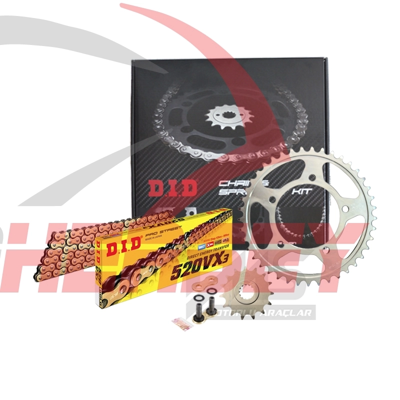 Dıd Jt Gold Zincir Dişli Seti 520vx3 Honda Nc 750d Integra 2014-2020 17t - 39t (jtf1373-17rb - Jtr1316-39) (520-112)