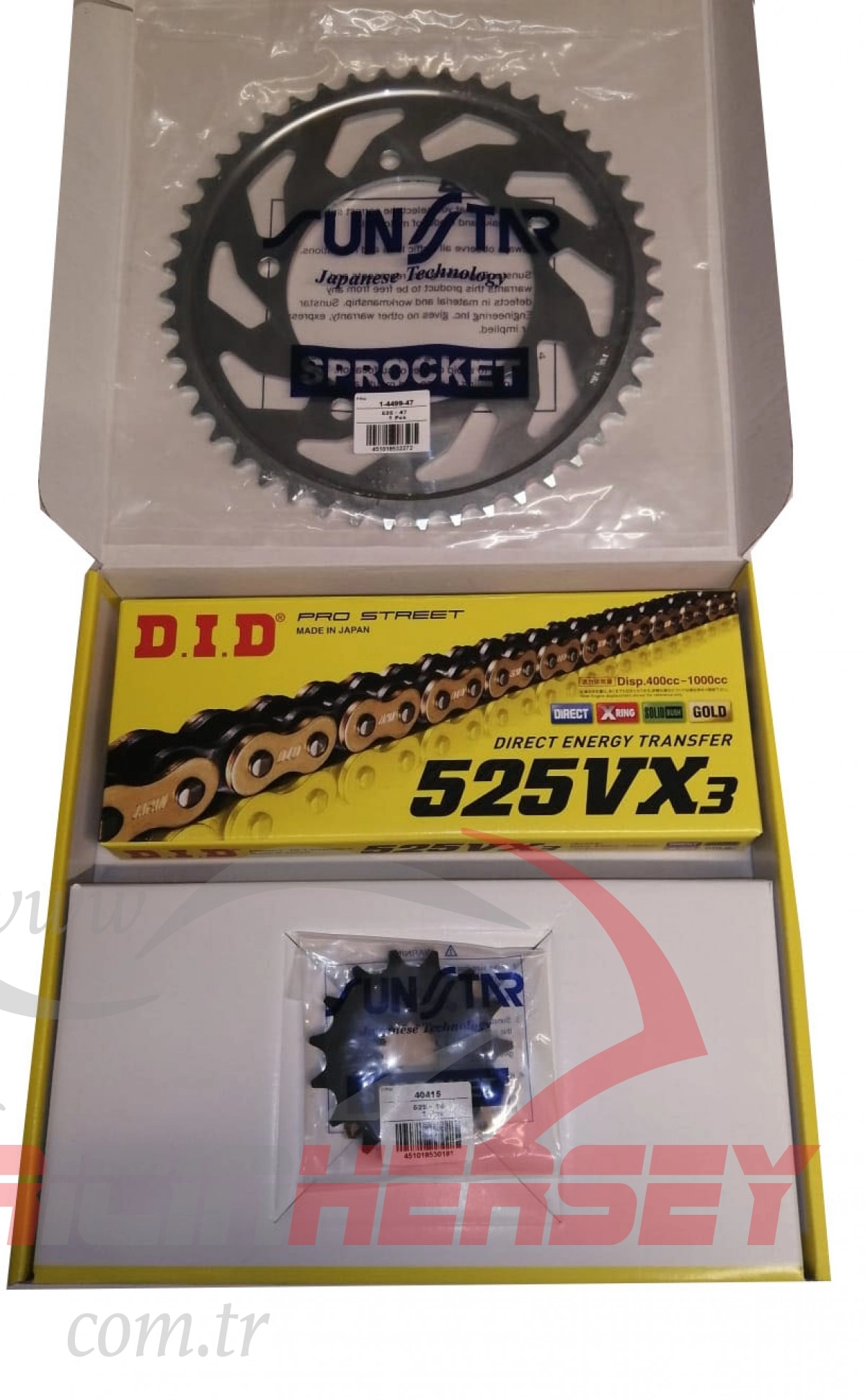Dıd Sunstar Çelik Zincir Dişli Seti 525vx X-rıng Suzukı Dl1000 V-strom 2002-2010 17t 41t (jtf520.17 - Jtr1792.41 525-112l)