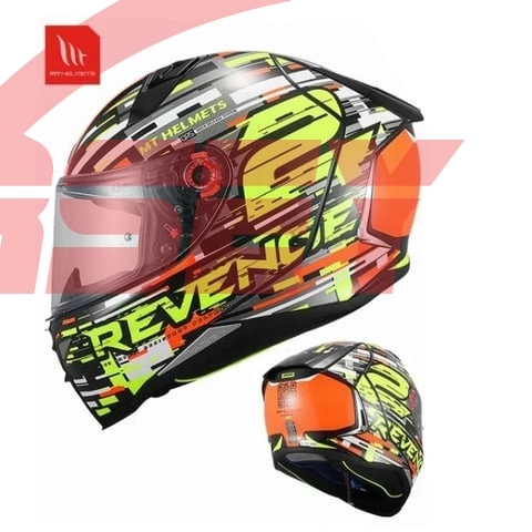 MT Full Face KASK Revenge 2 Baye A4 Gloss Pearl Fluor Orange 2XL
