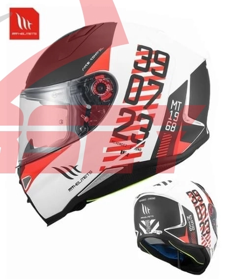 MT Full Face Kask Revenge 2 Chrono A5 Matt Pearl Red XL