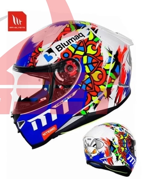 MT Full Face Kask Revenge 2 Moto 3 AO Gloss Pearl White 2XL