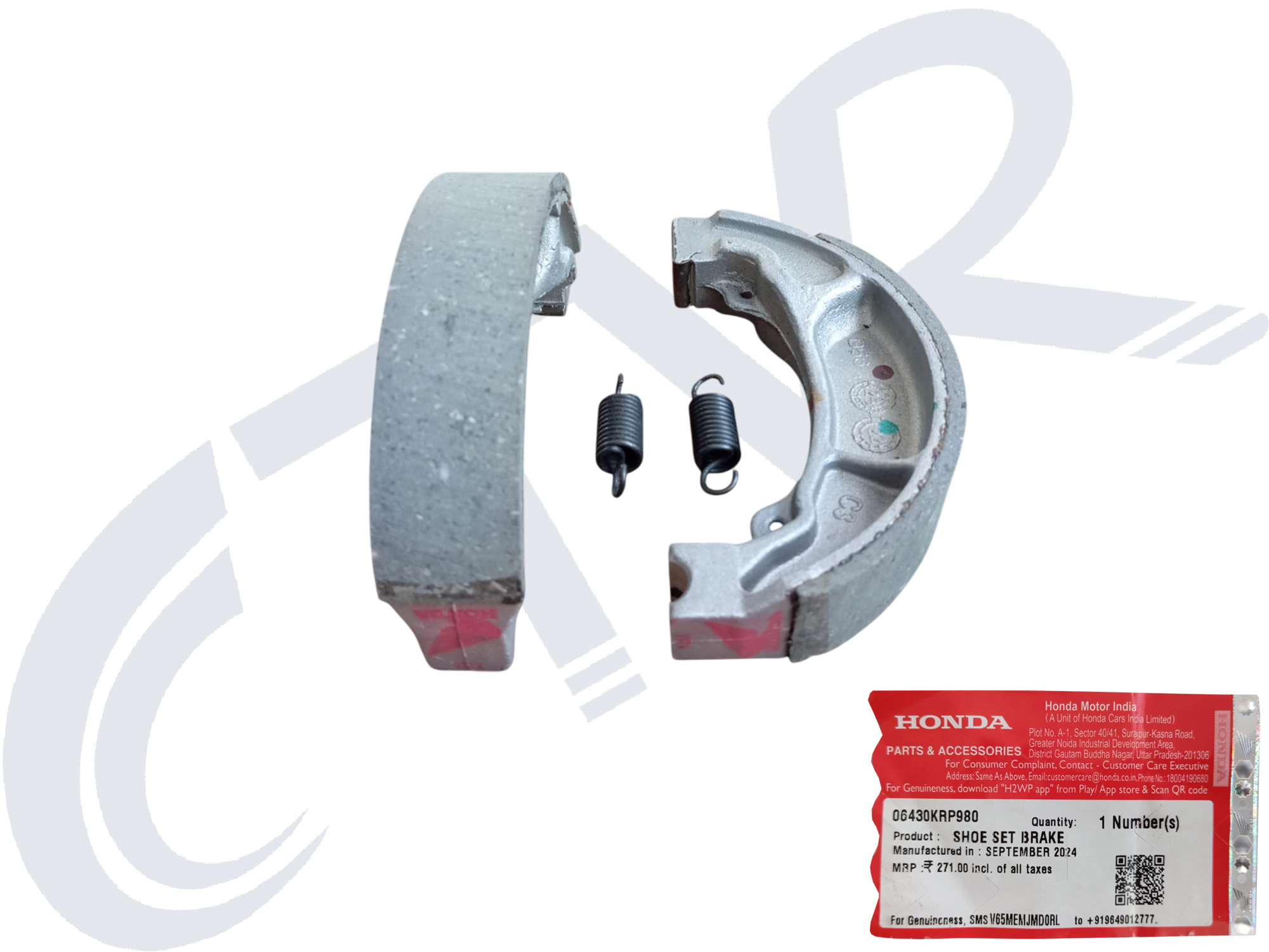 HONDA BRAKE SHOE SET HONDA ARKA FREN BALATASI ORJ