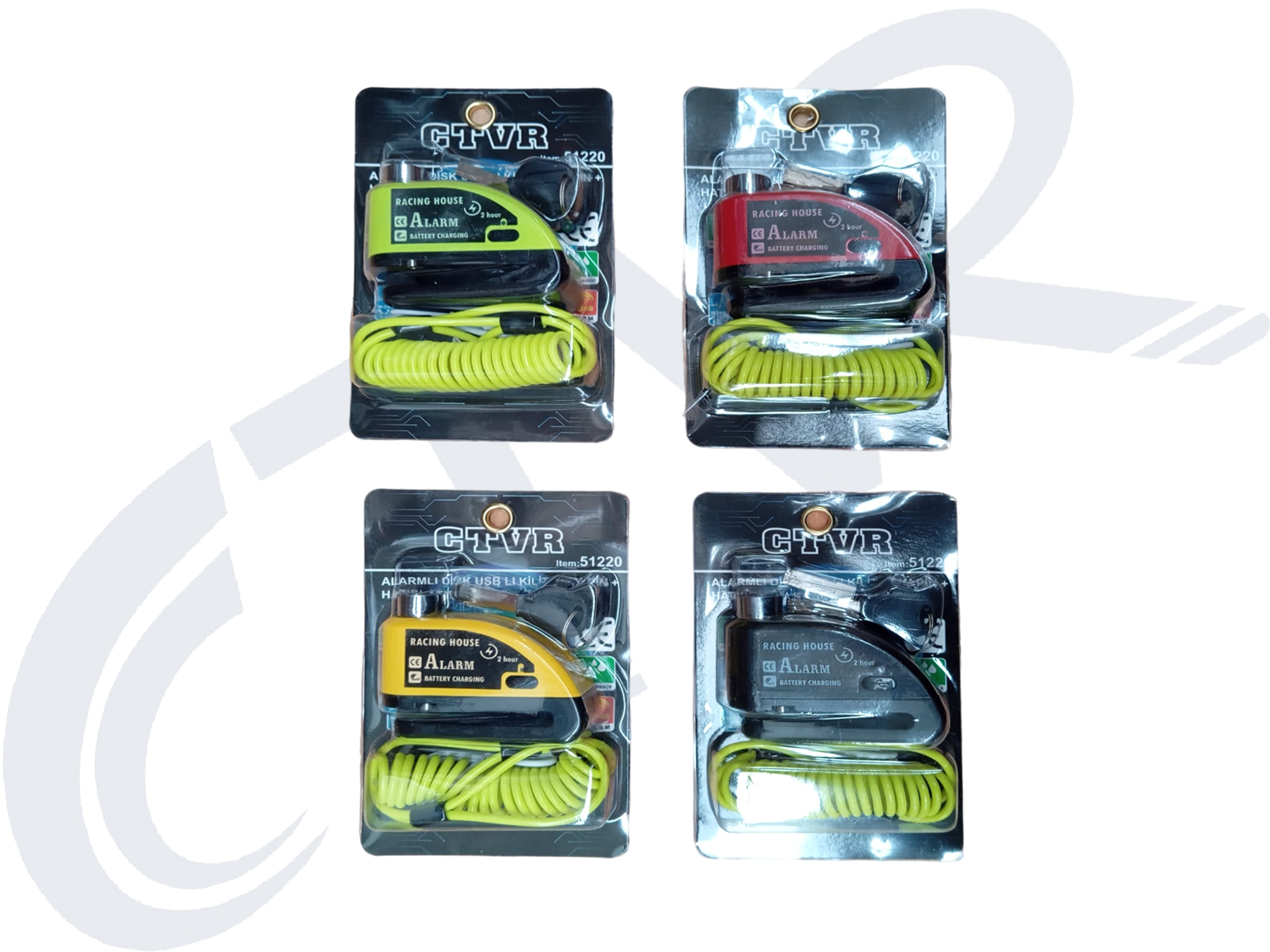 ALARMLI DİSK USB LI KİLİT 6 MM  PİN + HATIRLATMA KABLO