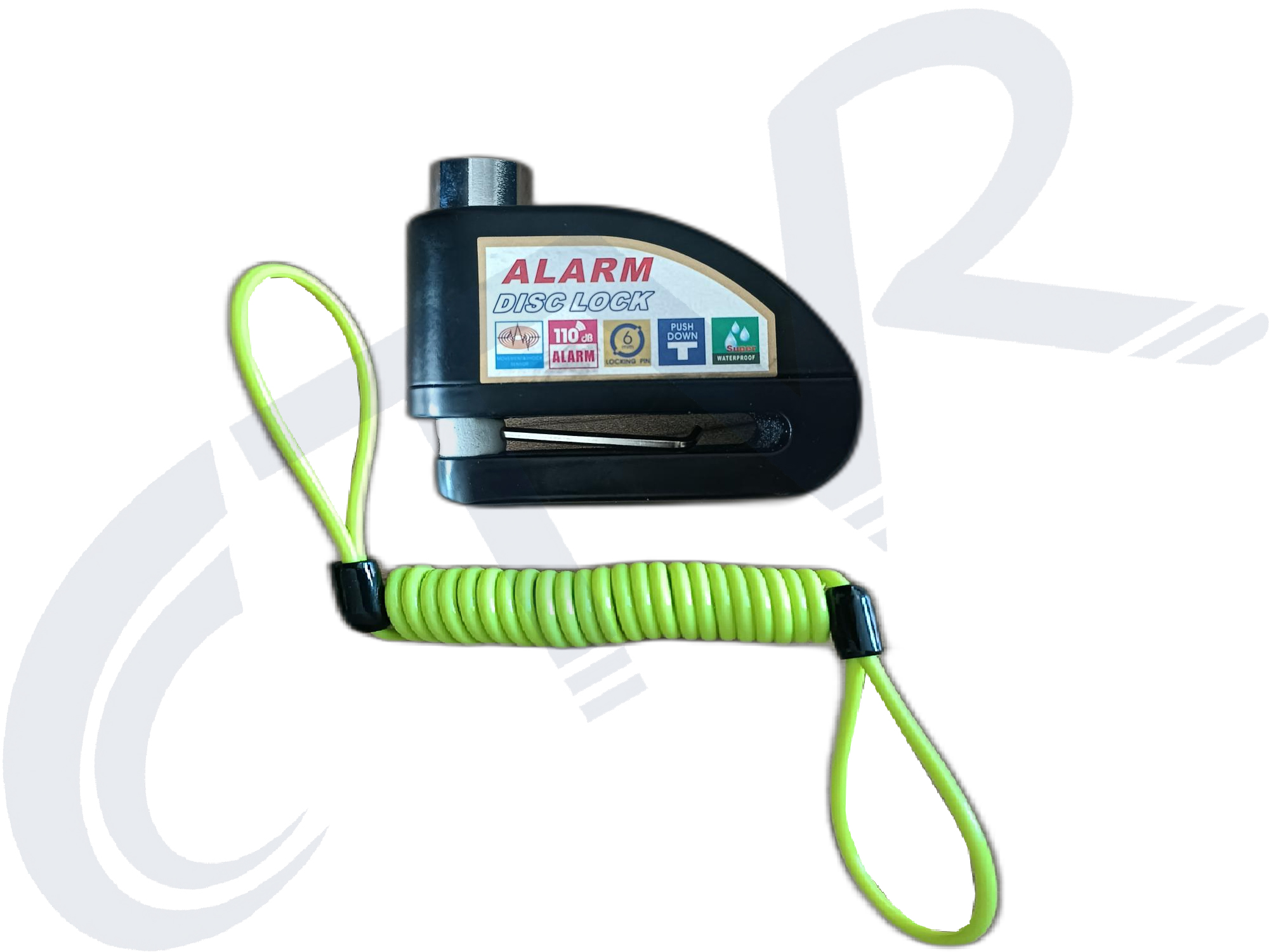 ALARMLI DİSK KİLİT 6 MM  PİN + HATIRLATMA KABLO