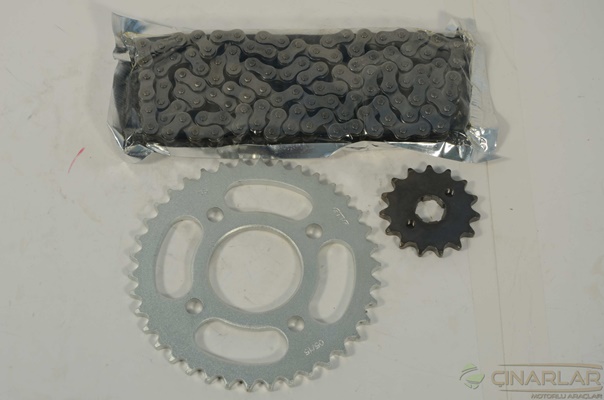 AGK CG 125 ZİNCİR ÖN ve ARKA DİŞLİ SETİ ( 428 104L )  ( 38T 15T )  CTVR