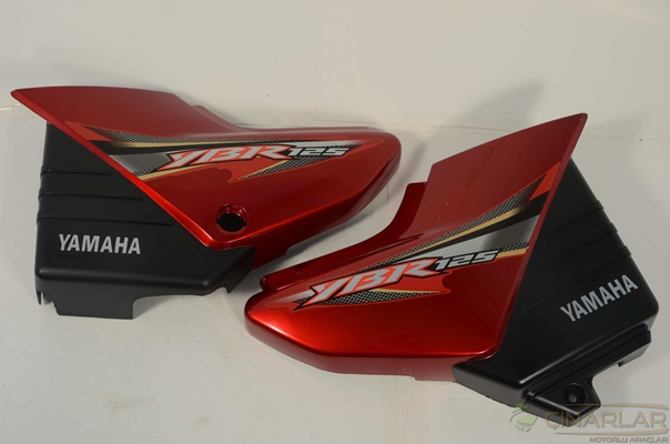 YBR 125 ORTA YAN KAPAK BORDO OEM ( E M )