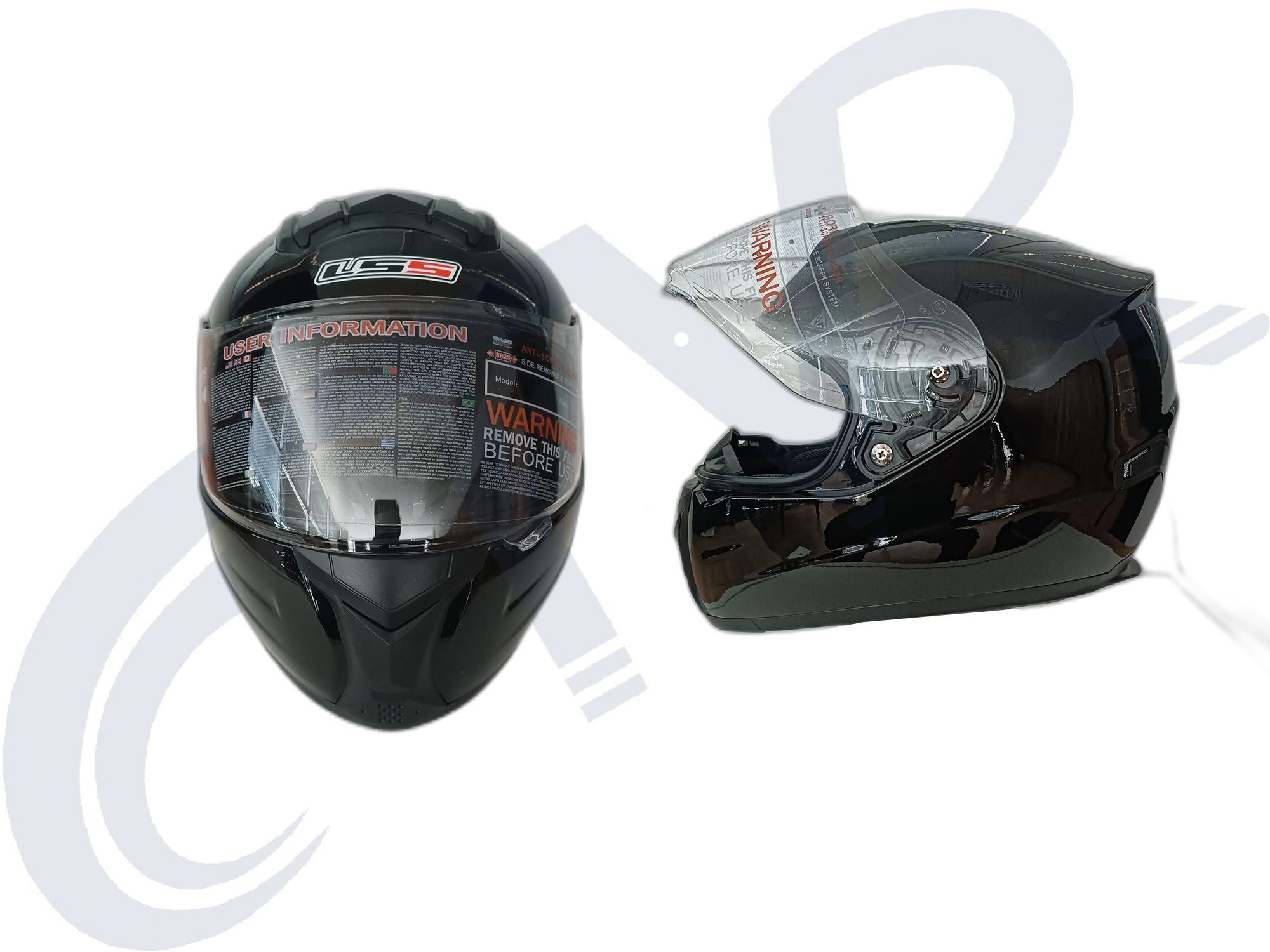 CTVR 1 ÇENE AÇILMAYAN KASK PARLAK SİYAH ( S M L XL BEDEN )