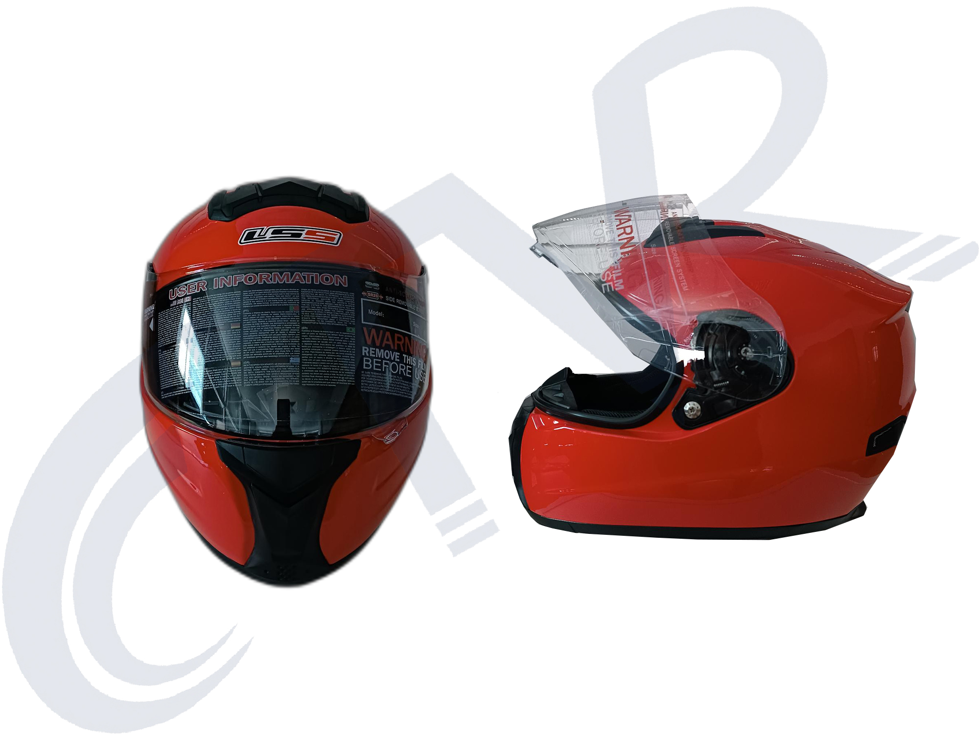CTVR 1 ÇENE AÇILMAYAN KASK KIRMIZI ( S M L XL BEDEN )
