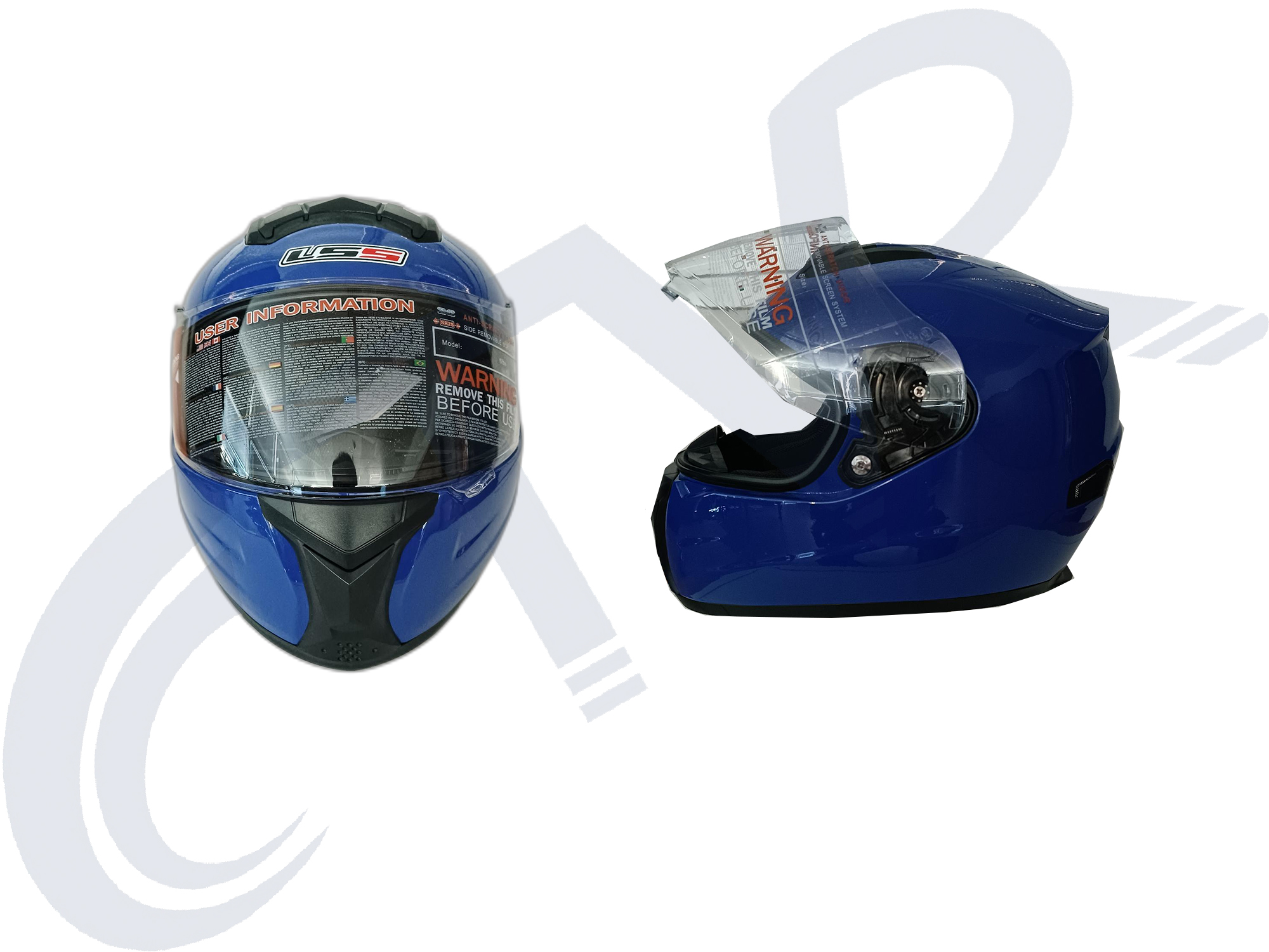 CTVR 1 ÇENE AÇILMAYAN KASK MAVİ ( S M L XL BEDEN )