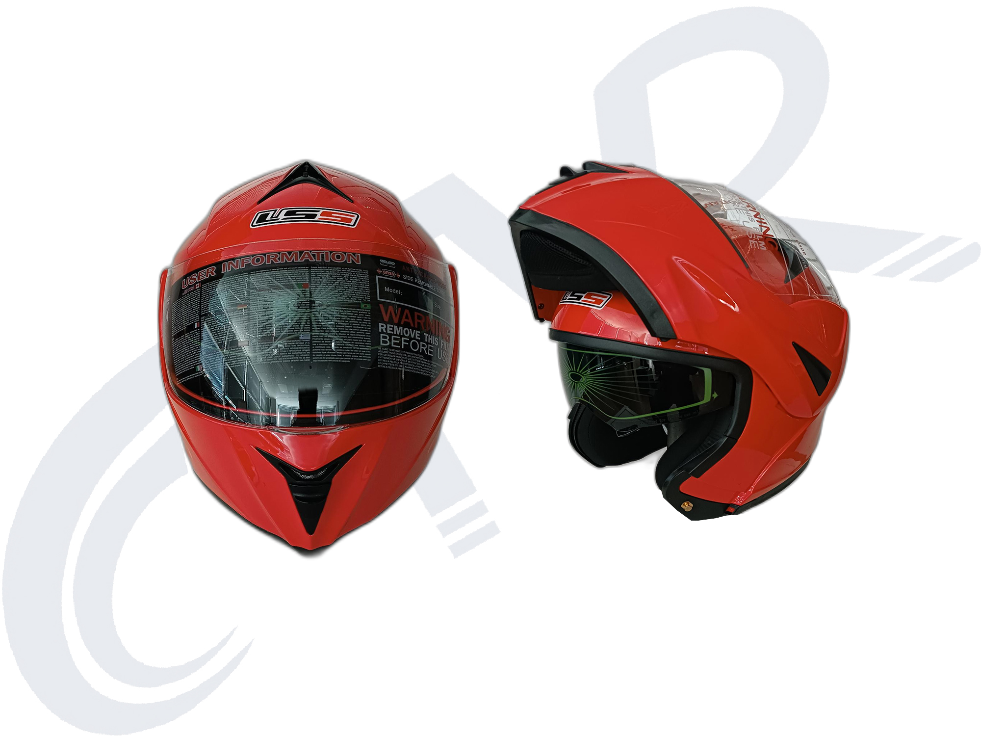 CTVR 808 ÇENE AÇILIR KASK KIRMIZI ( S M L XL BEDEN )