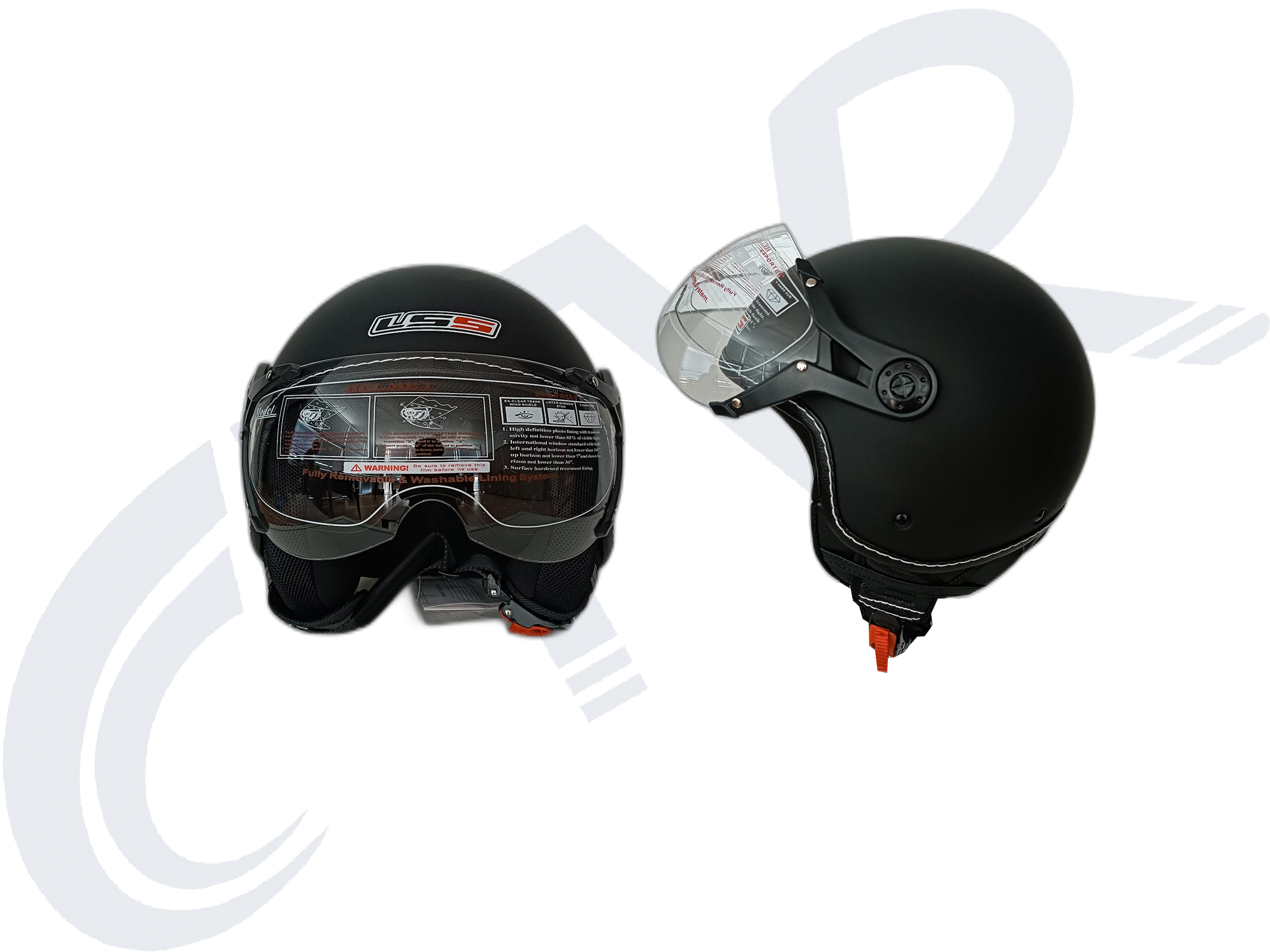 CTVR 201 AÇIK ÇENESİZ KASK MAT SİYAH ( S M L XL BEDEN )