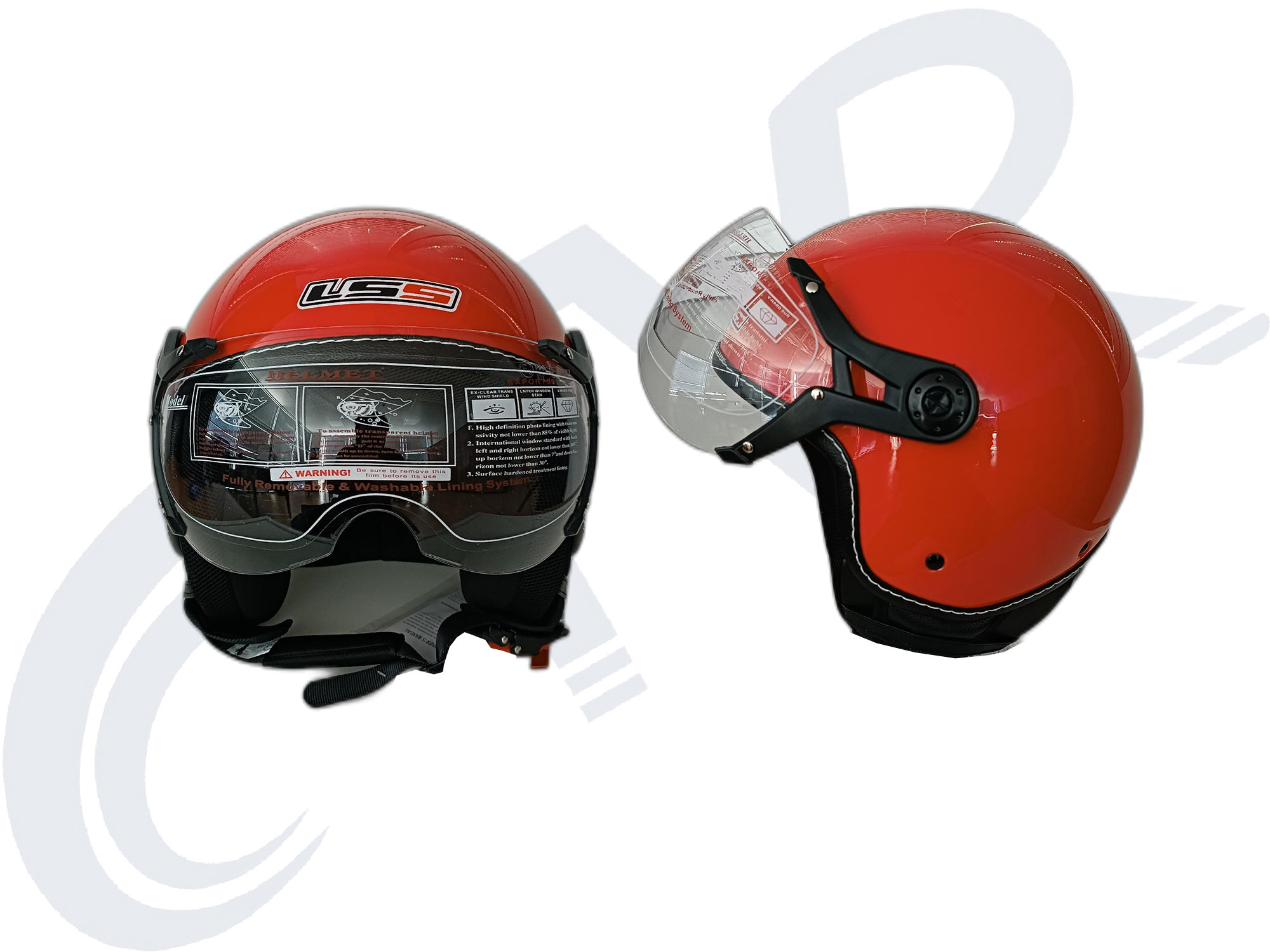 CTVR 201 AÇIK ÇENESİZ KASK KIRMIZI ( S M L XL BEDEN )