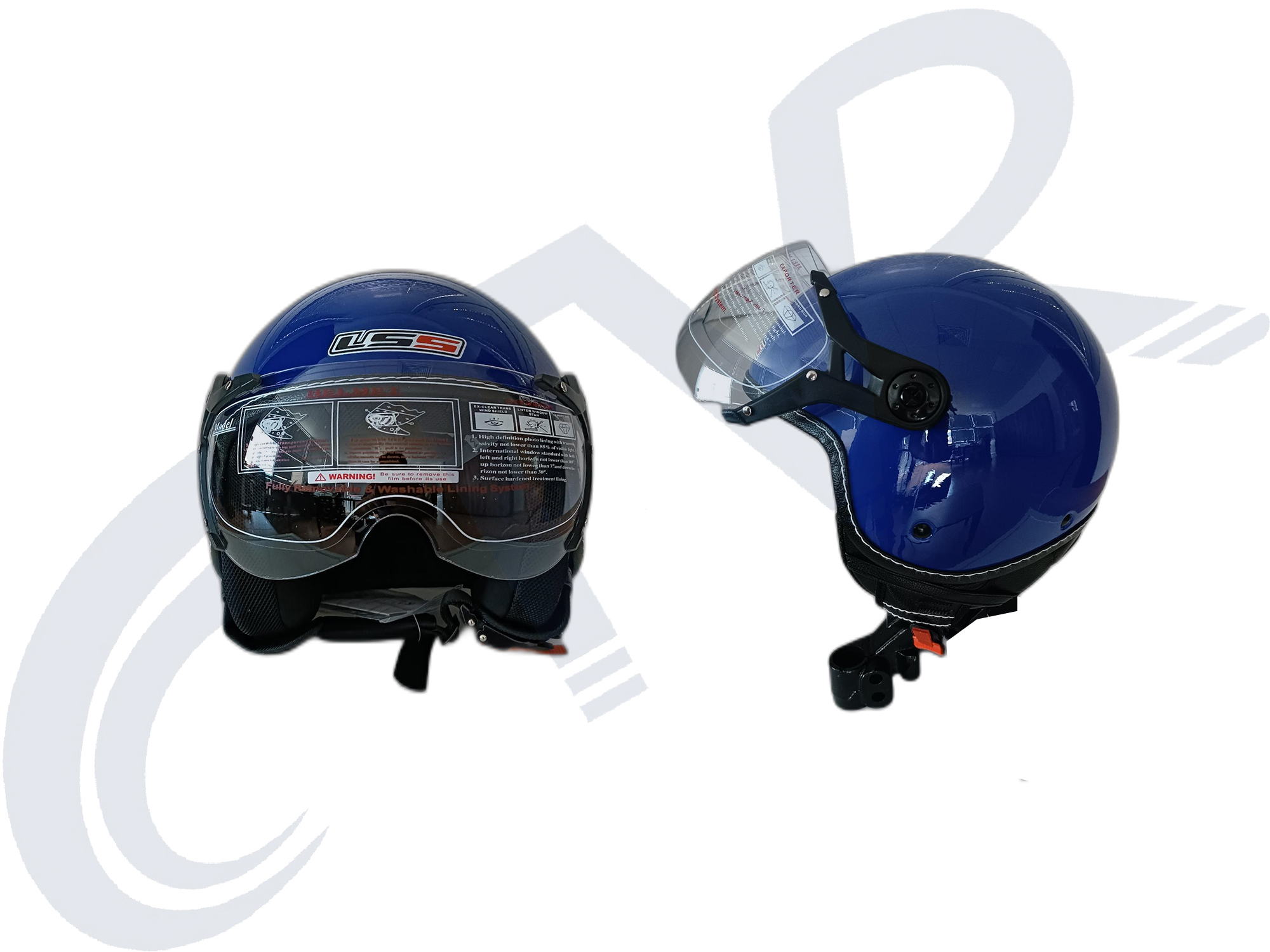 CTVR 201 AÇIK ÇENESİZ KASK MAVİ ( S M L XL BEDEN )