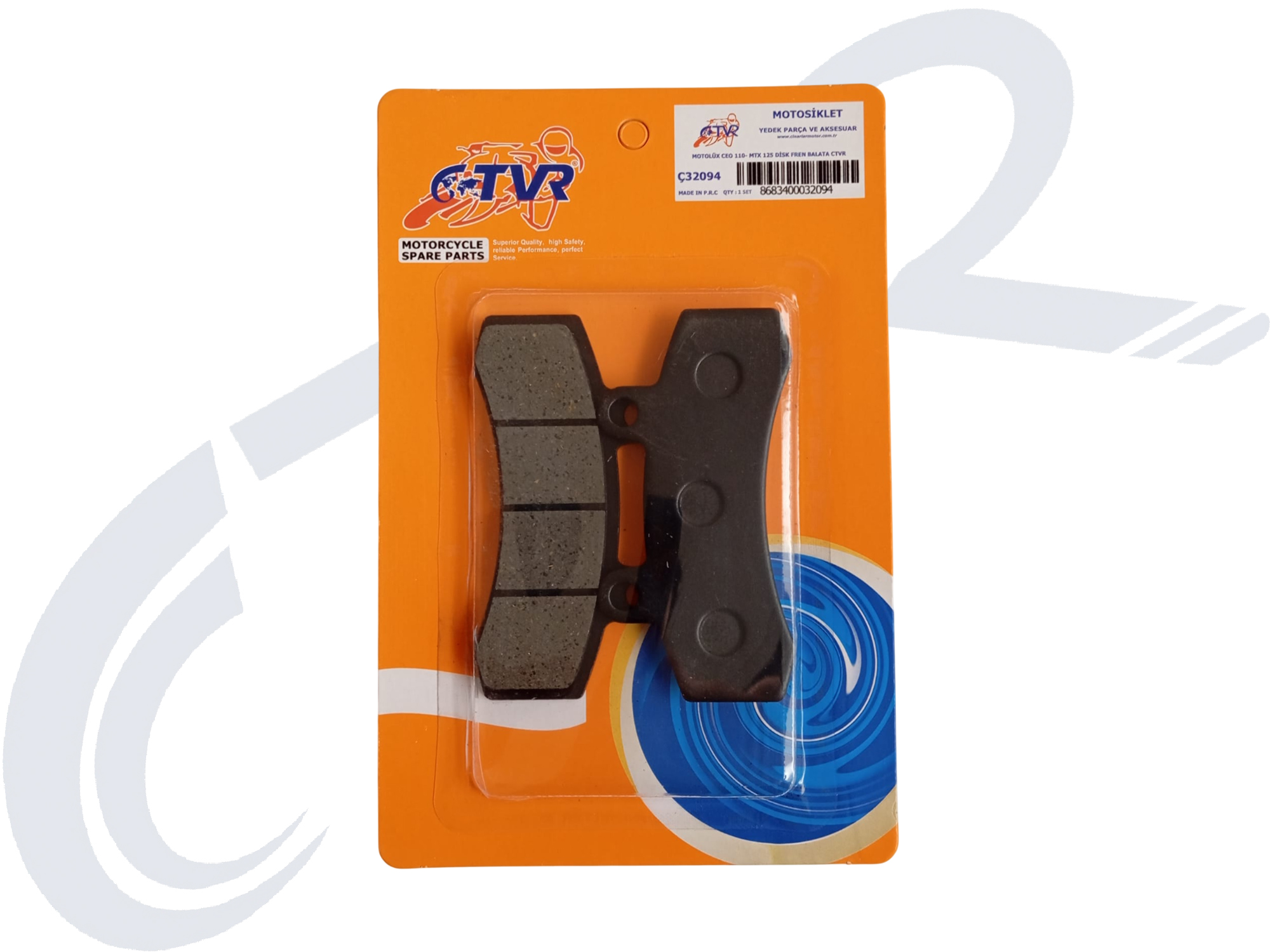 MOTOLÜX CEO 110 MTX 125 DİSK FREN BALATA CTVR