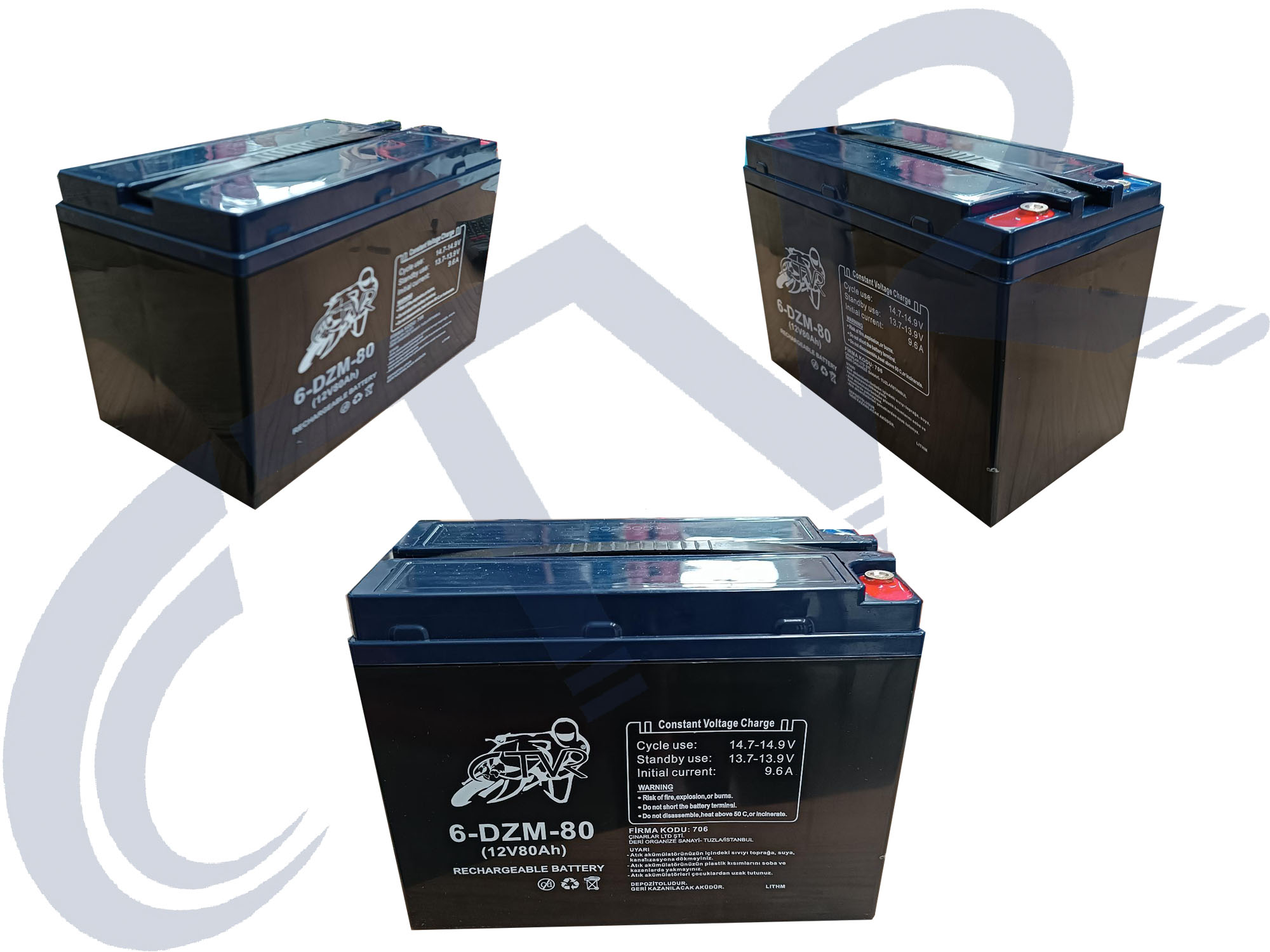 AKÜ E BİKE 6 DZM 80 12 VOLT ( 13,5 KG )  CTVR ( NET FİYAT )