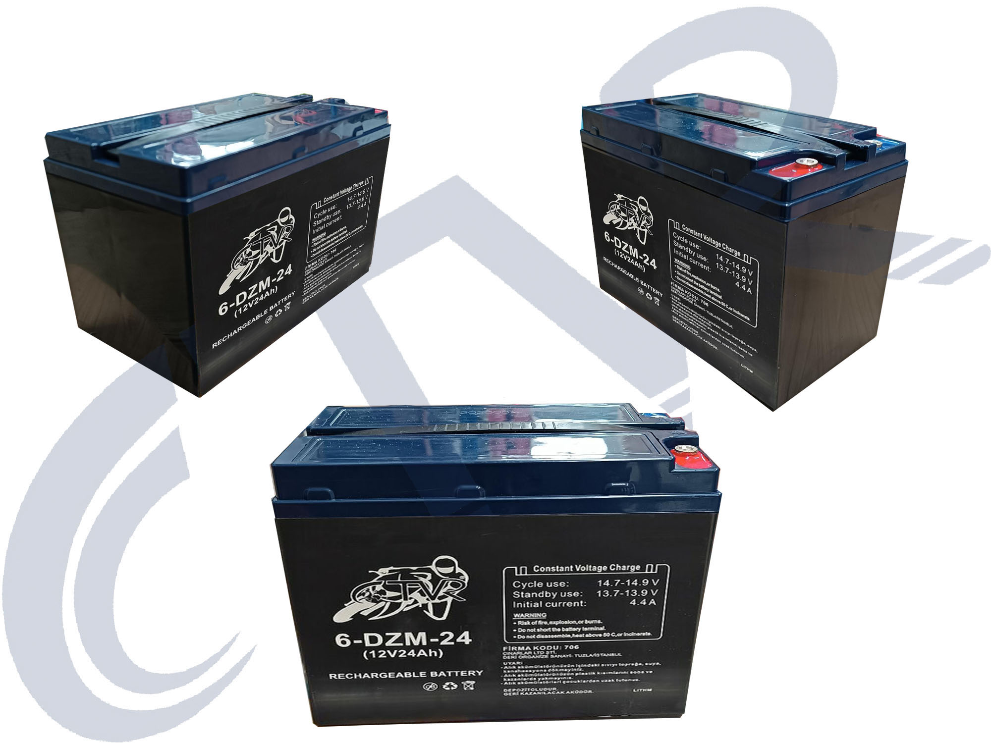 AKÜ E BİKE 6 DZM DiK 12 24 VOLT ( 6,7 KG )  CVTR ( NET FİYAT )