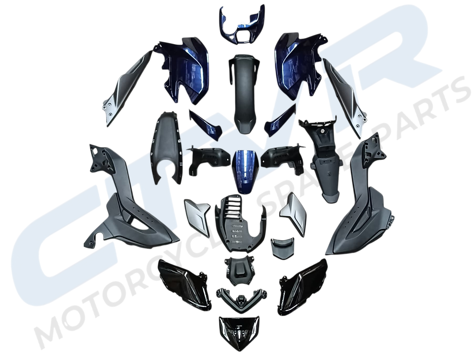 TVS RAİDER 125 KAPORTA SETİ PARLAK MAVİ  CTVR