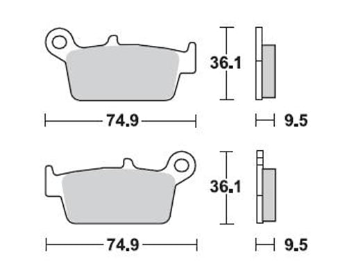 Braking Yamaha WR 250 Braking Arka Fren Balatası 1998-2001