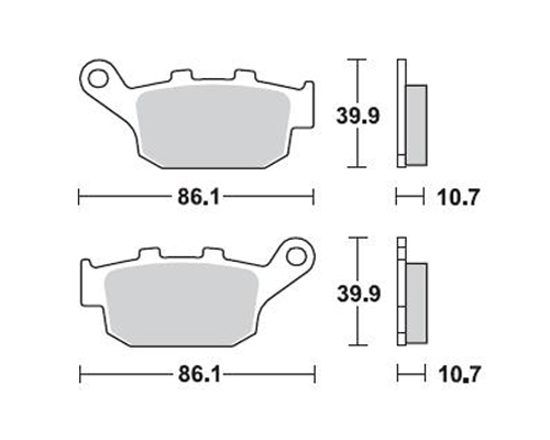 Braking Triumph Tiger/XC/ABS 800 Braking Arka Fren Balatası 2010-2016 UYUMLU