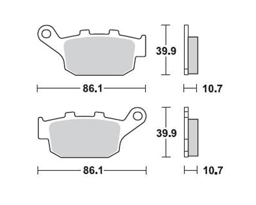Braking Yamaha XJ6/Diversion/F 600 Braking Arka Fren Balatası 2009-2012