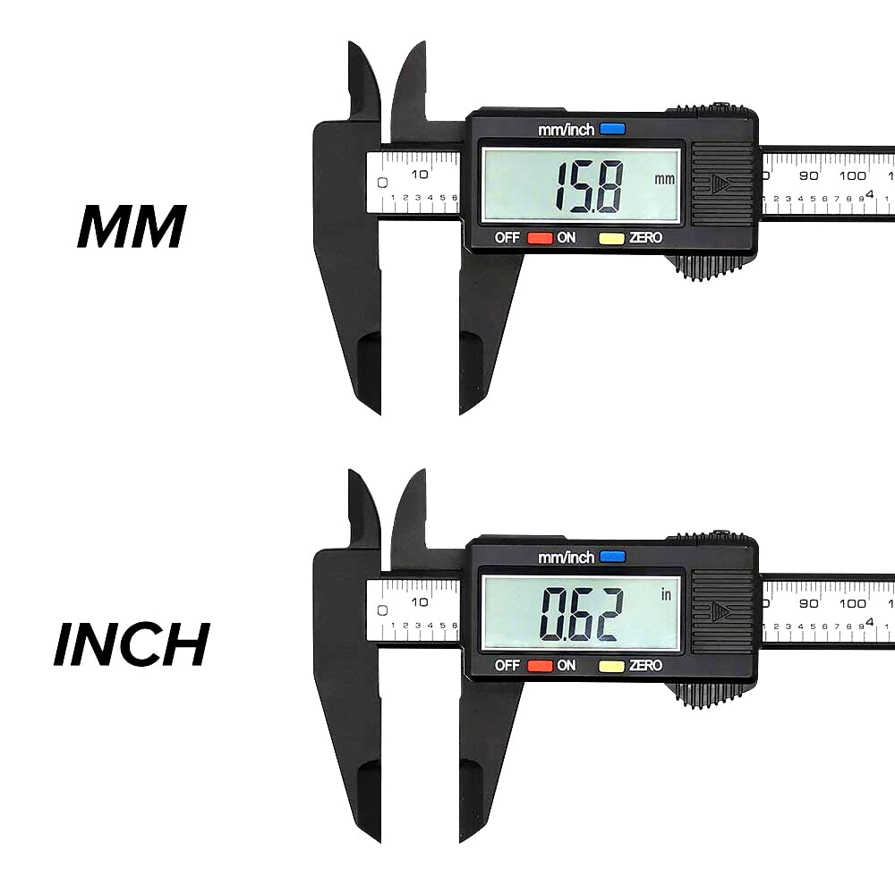 KNMASTER Knmaster 0,1mm Hassasiyetli 150 mm Karbonfiber Dijital Kumpas